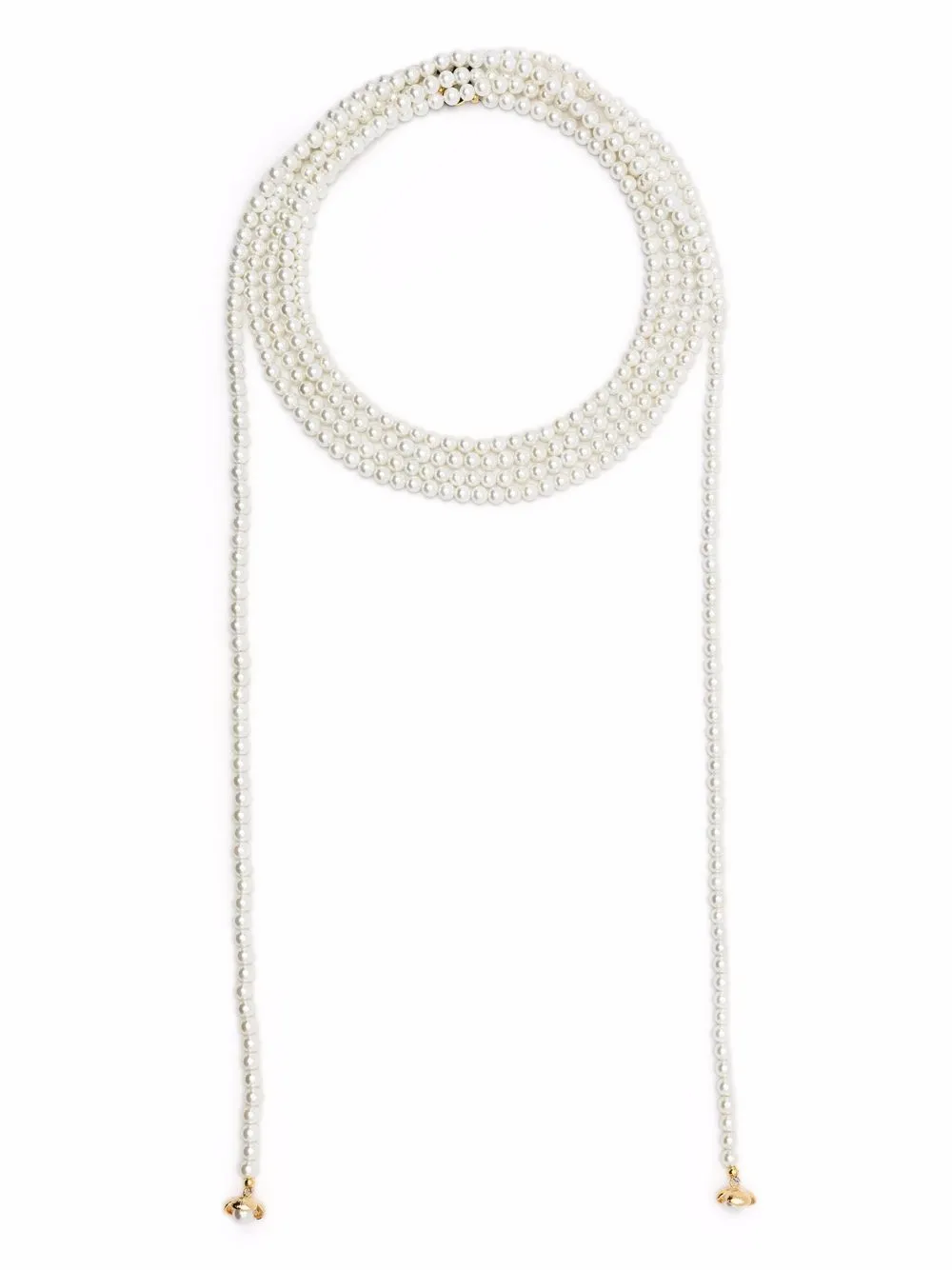 

Atu Body Couture wrap-around nacre pearl necklace - White