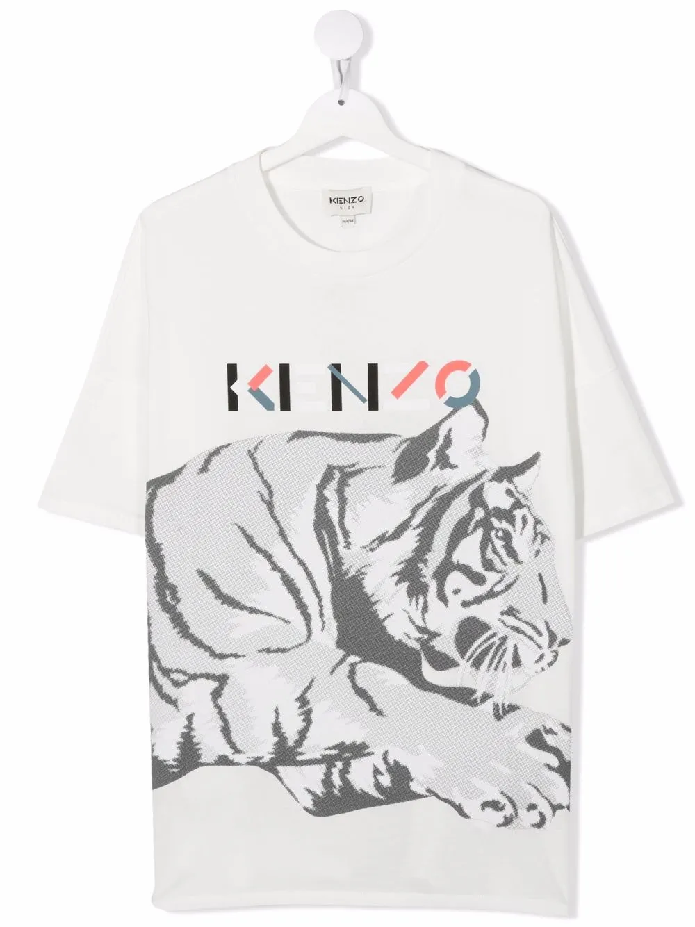 

Kenzo Kids playera con logo estampado - Blanco