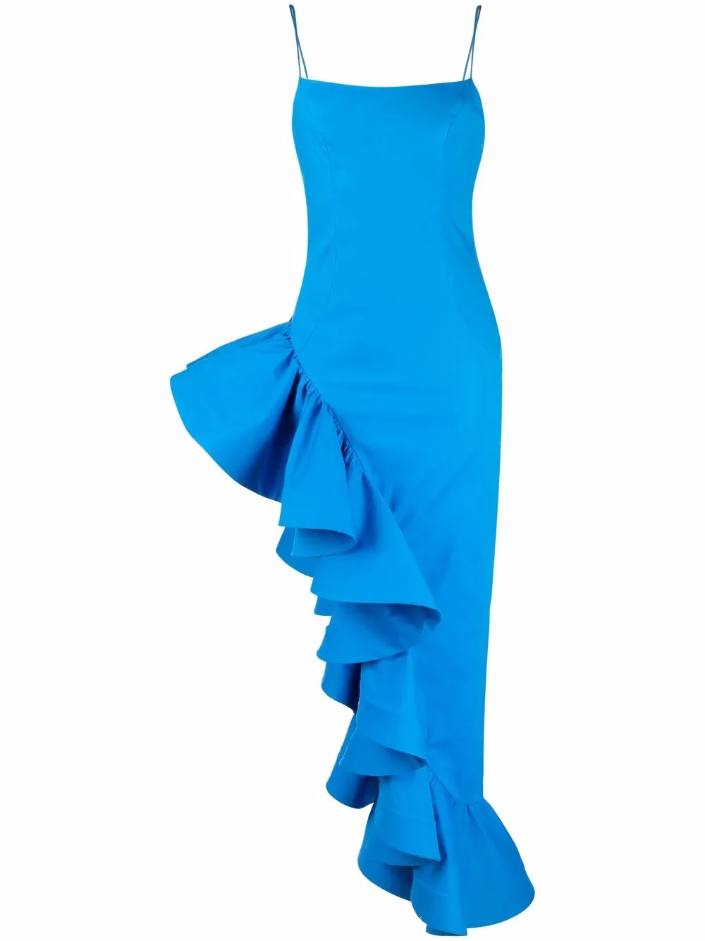 

Giuseppe Di Morabito vestido ajustado con volantes - Azul