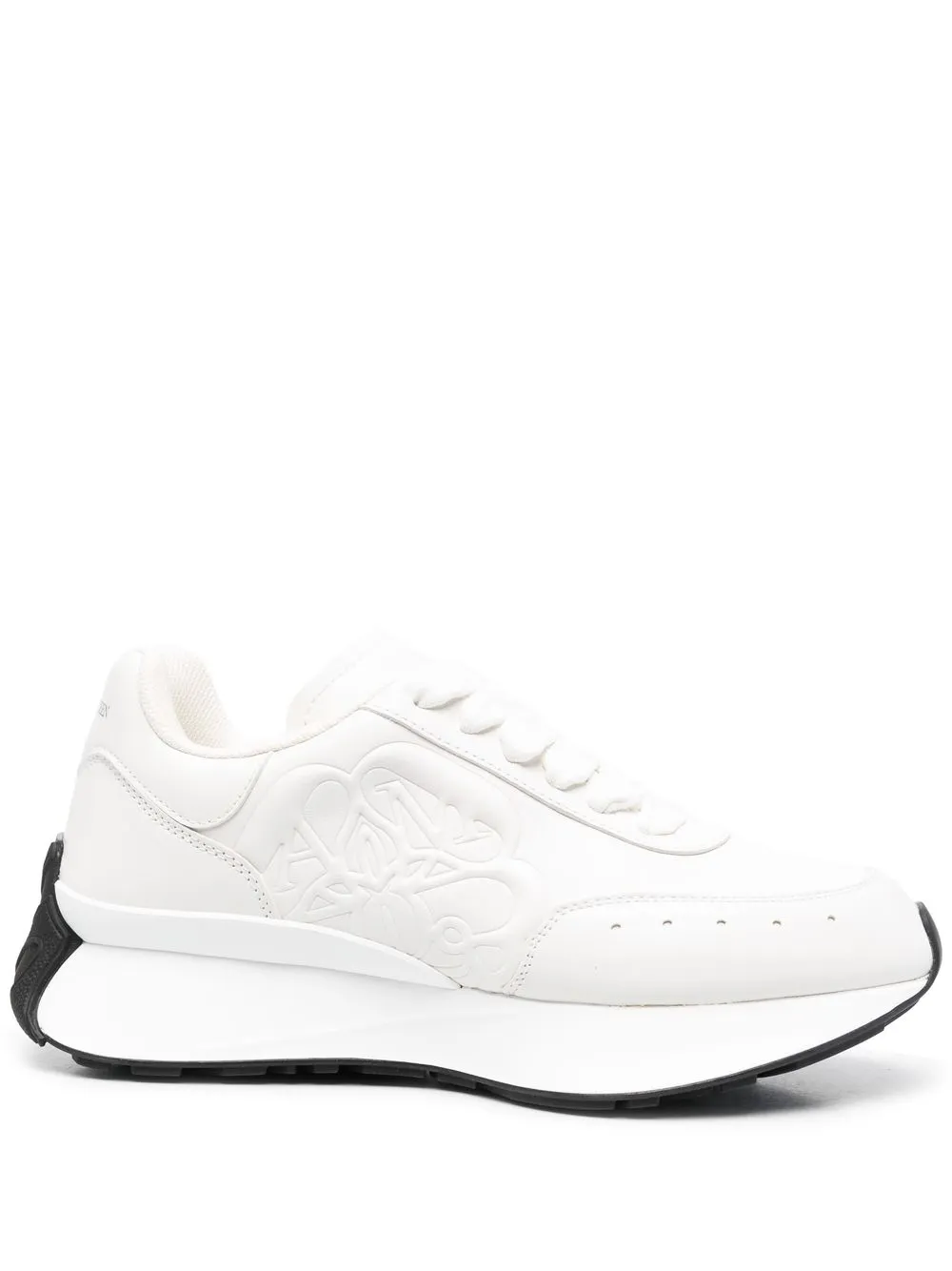 

Alexander McQueen tenis bajos con paneles - Blanco