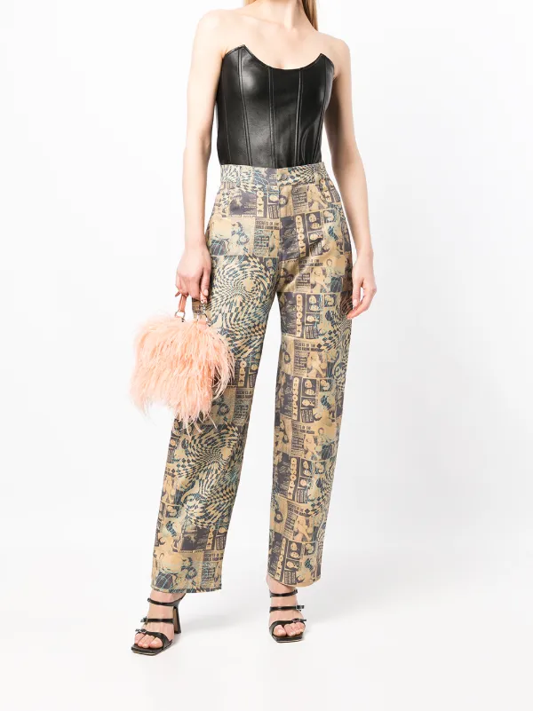 Miaou Fargo Wanted Print Pants - Farfetch