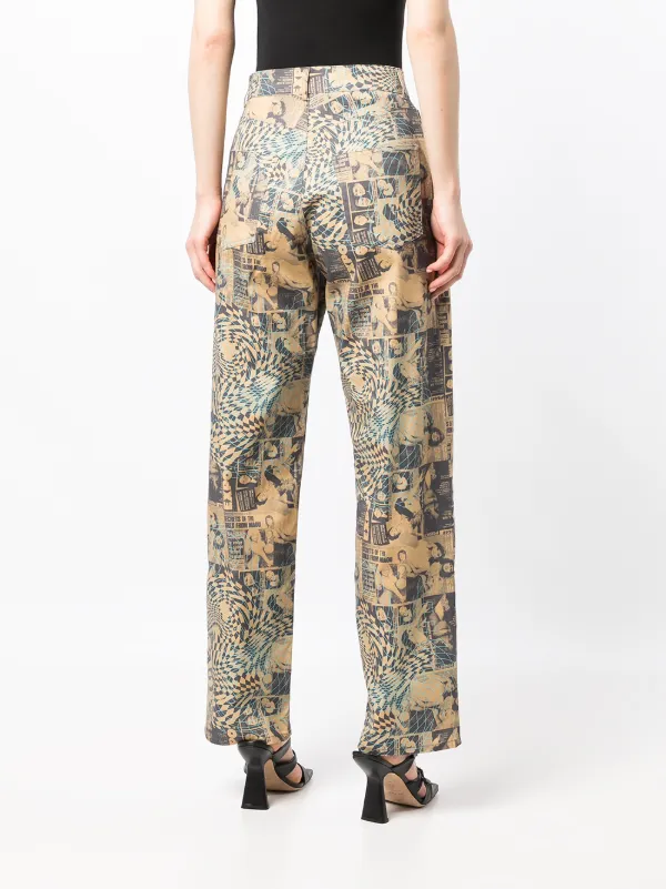 Miaou Fargo Wanted Print Pants - Farfetch