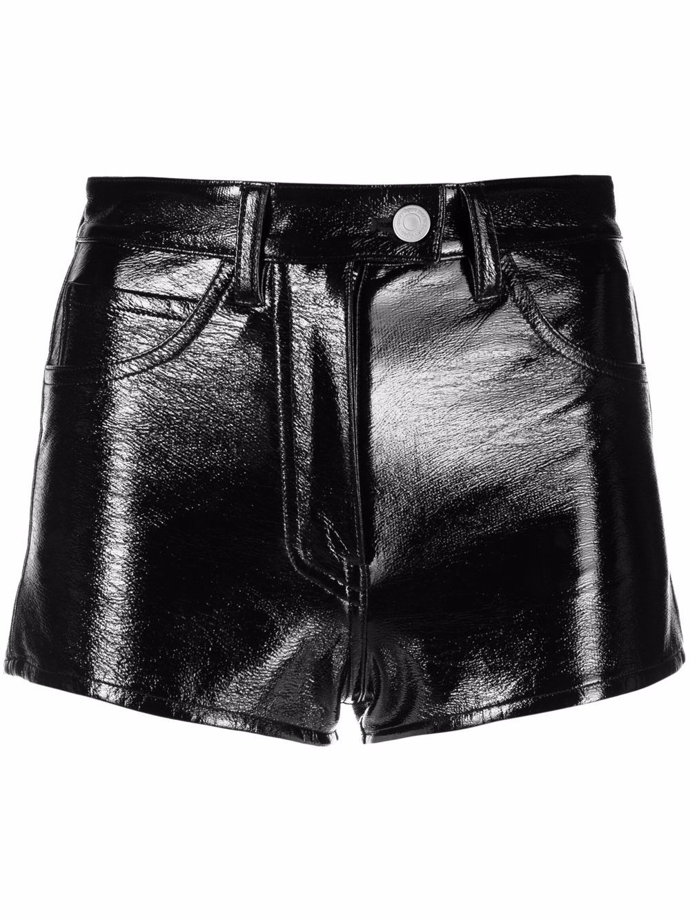 Courrèges high-shine mini shorts