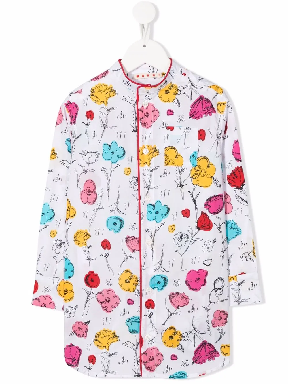

Marni Kids camisa con estampado floral - Blanco