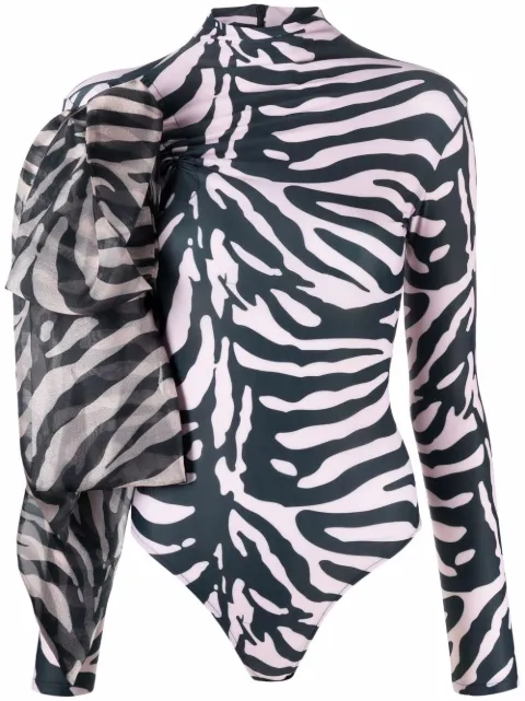 Atu Body Couture body con detalle de moño y animal print