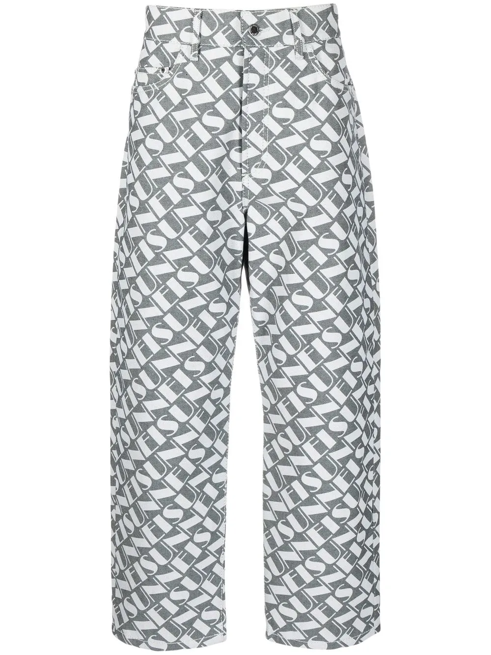 

Sunnei pantalones con logo estampado - Blanco