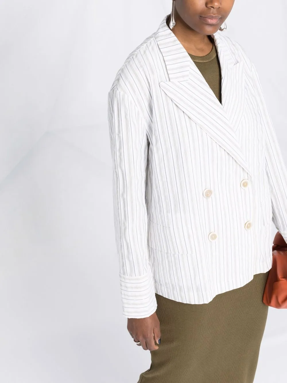 Erika Cavallini ストライプ ダブルジャケット - Farfetch