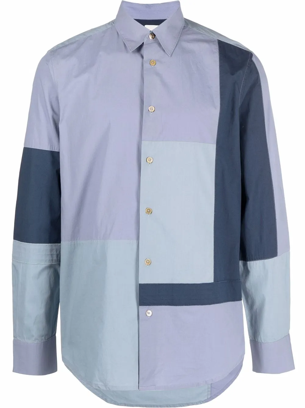 

Paul Smith colour-block panel shirt - Blue