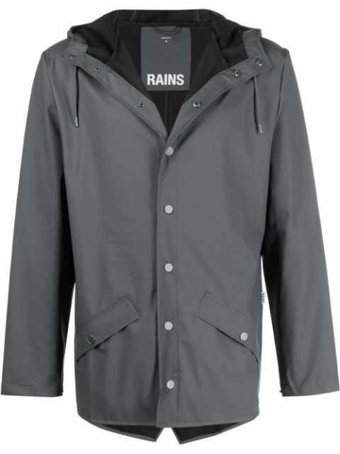 Rains drawstring hooded rain jacket