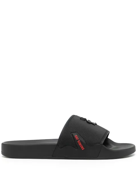 Raf Simons Astra logo-plaque slides 