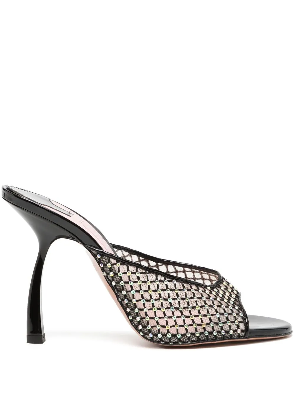 

Pīferi Tiana 100mm crystal-embellished mesh sandals - Black