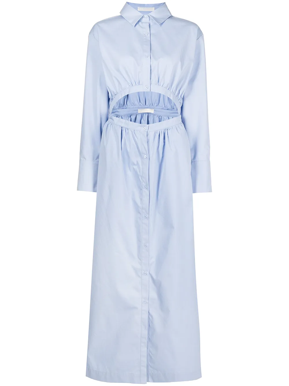 

SIR. Ilkin cut-out shirt dress - Blue