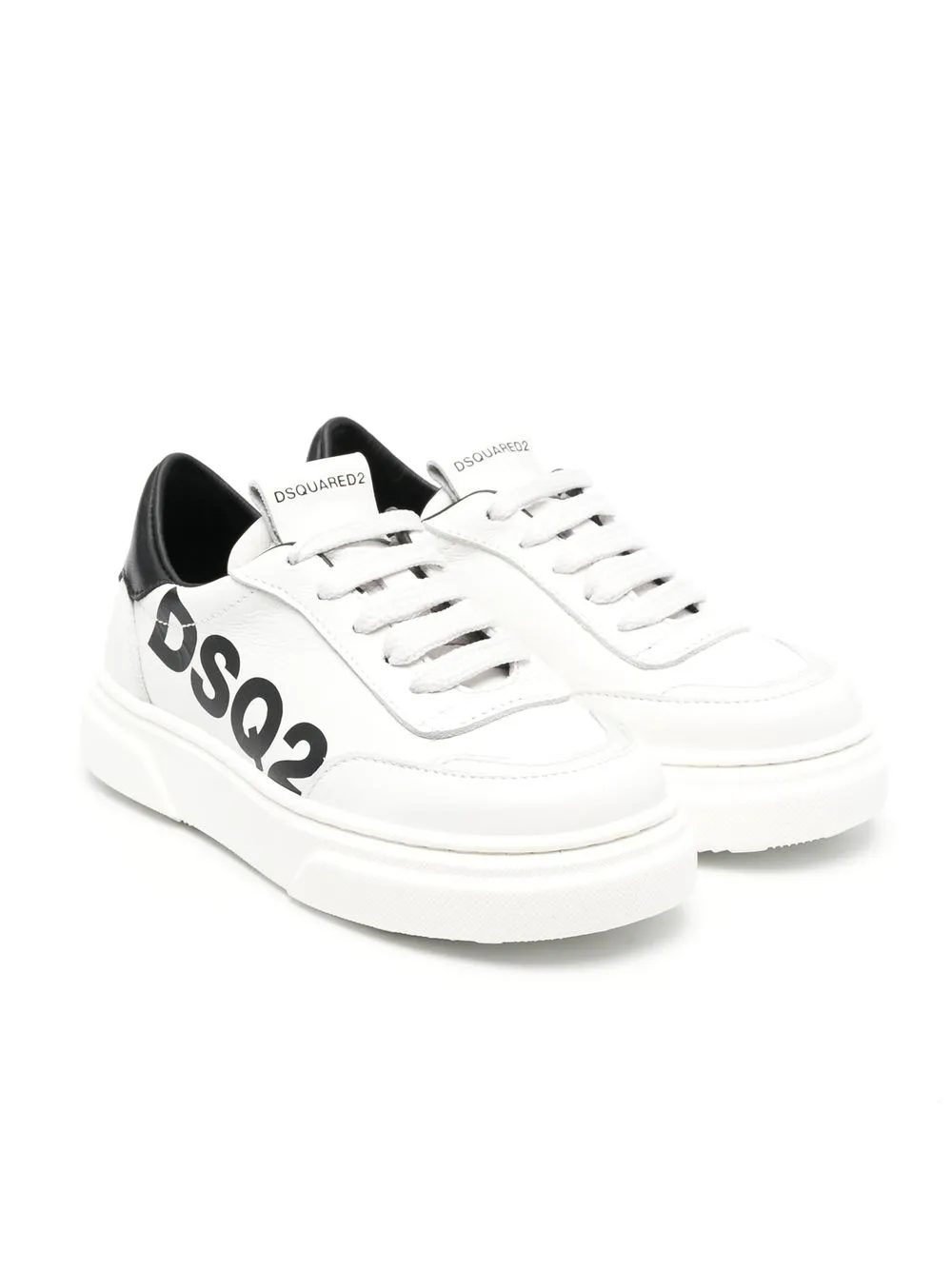 

Dsquared2 Kids tenis con agujetas y logo estampado - Blanco