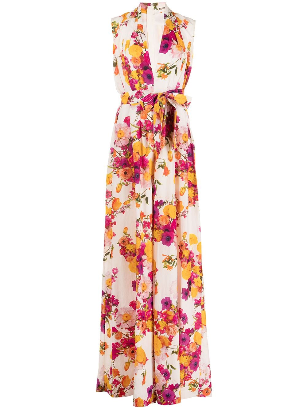 Adam Lippes Floral-print Jumpsuit In White | ModeSens