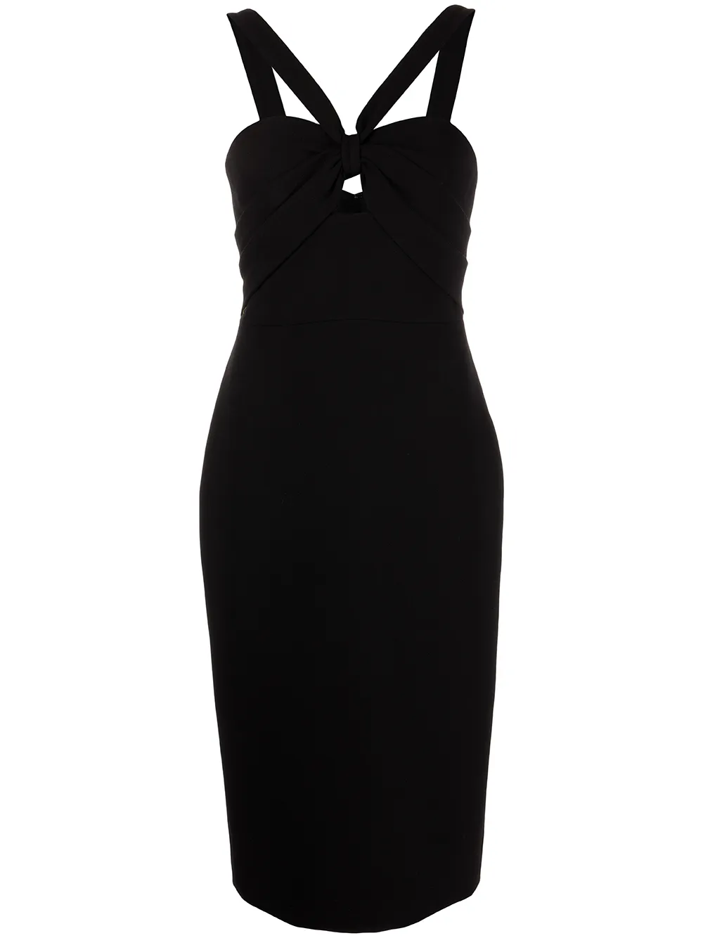 

Adam Lippes vestido midi con detalle de nudo - Negro