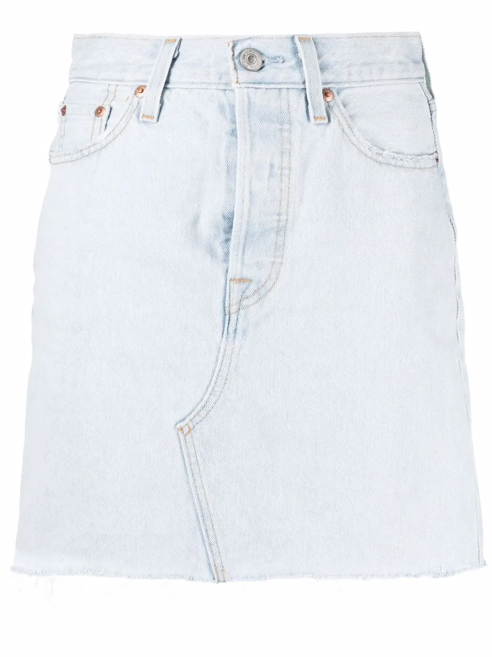 

Levi's raw-cut hem denim skirt - Blue