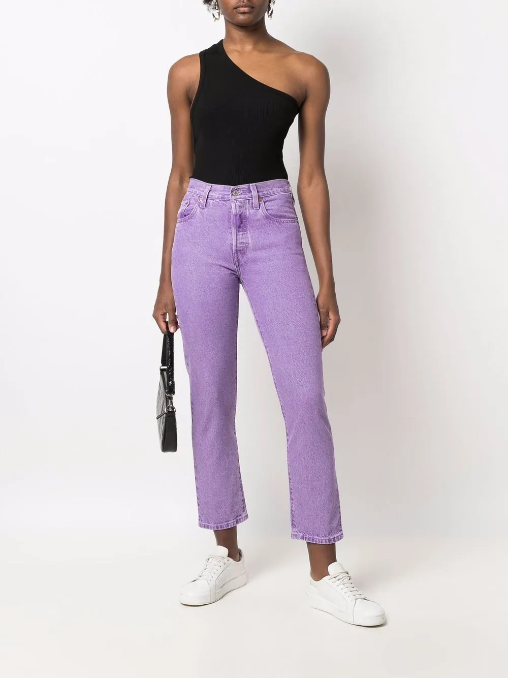 Levi's 501 cropped jeans - Paars