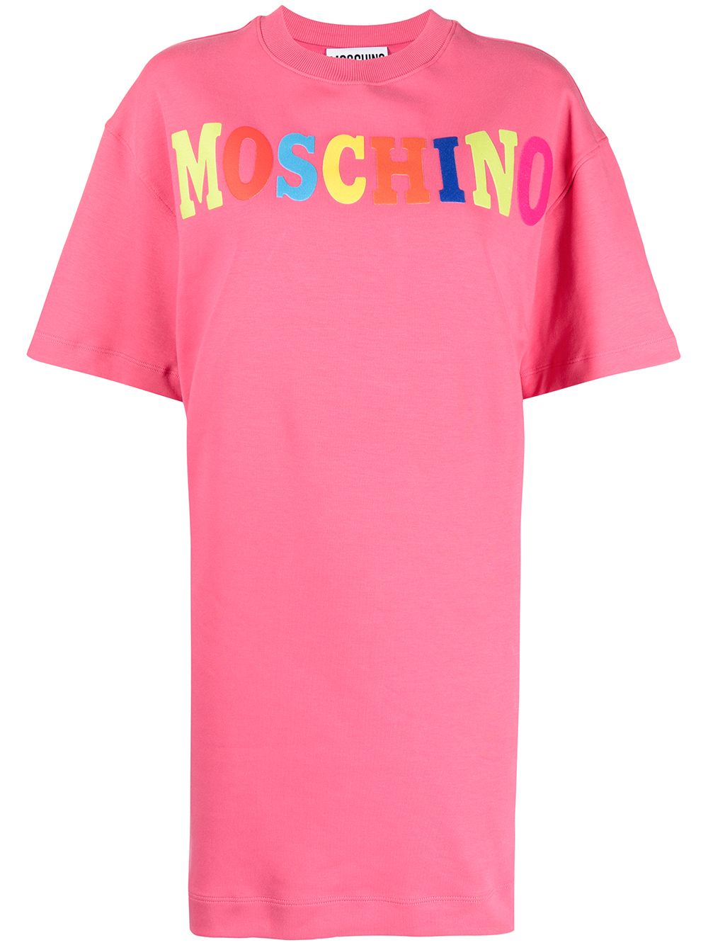 

Moschino playera con logo estampado - Rosado