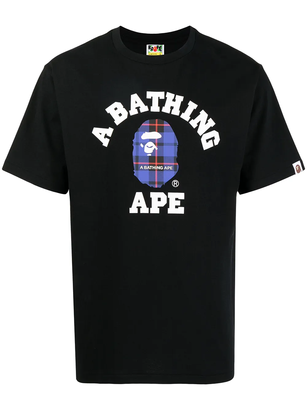 

A BATHING APE® playera con logo estampado - Negro