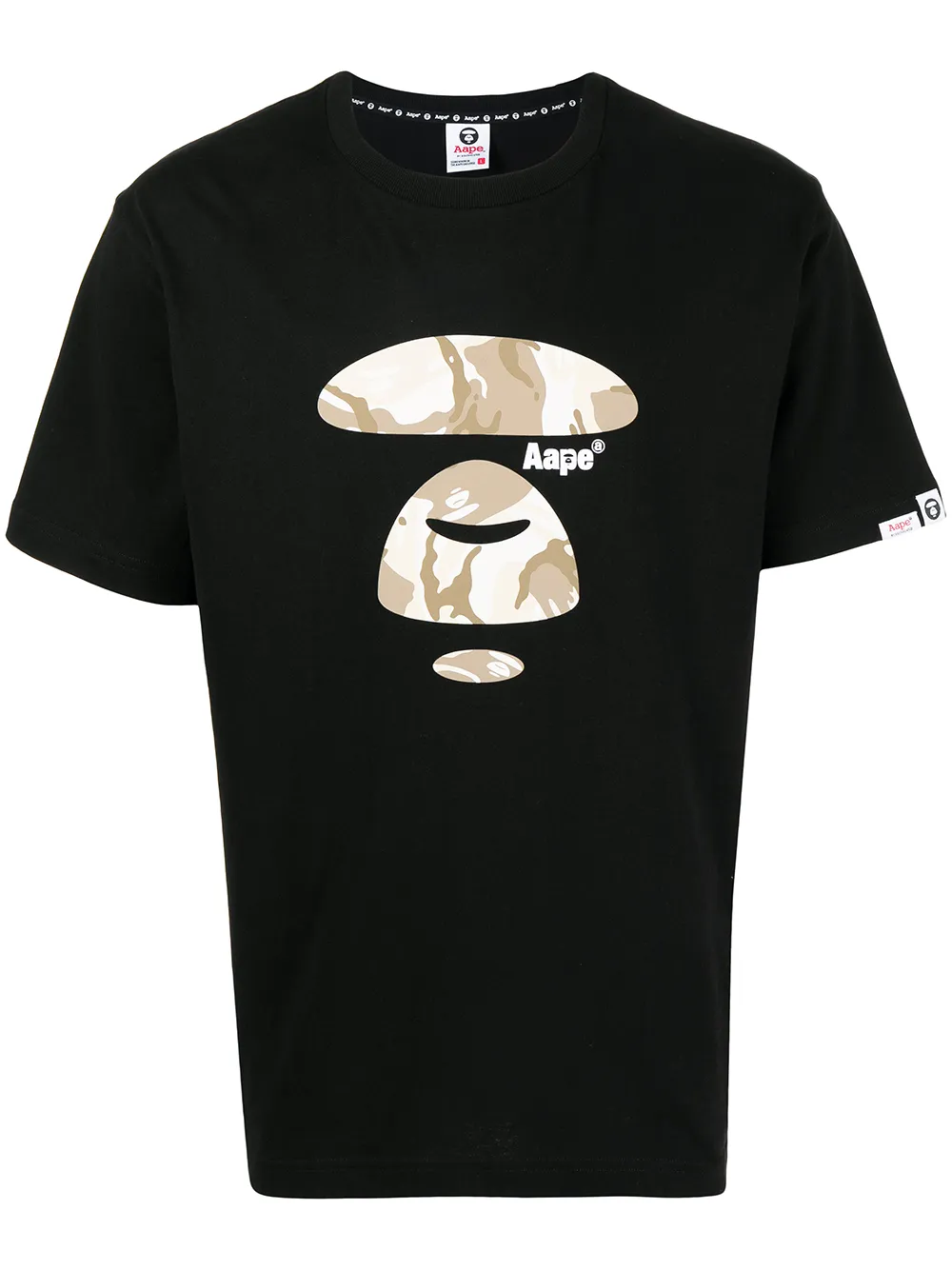 

AAPE BY *A BATHING APE® playera Camo Ape con logo estampado - Negro