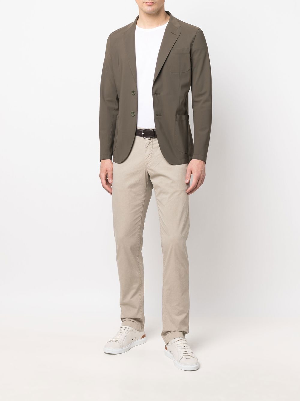 Herno Blazer met enkele rij knopen - Groen