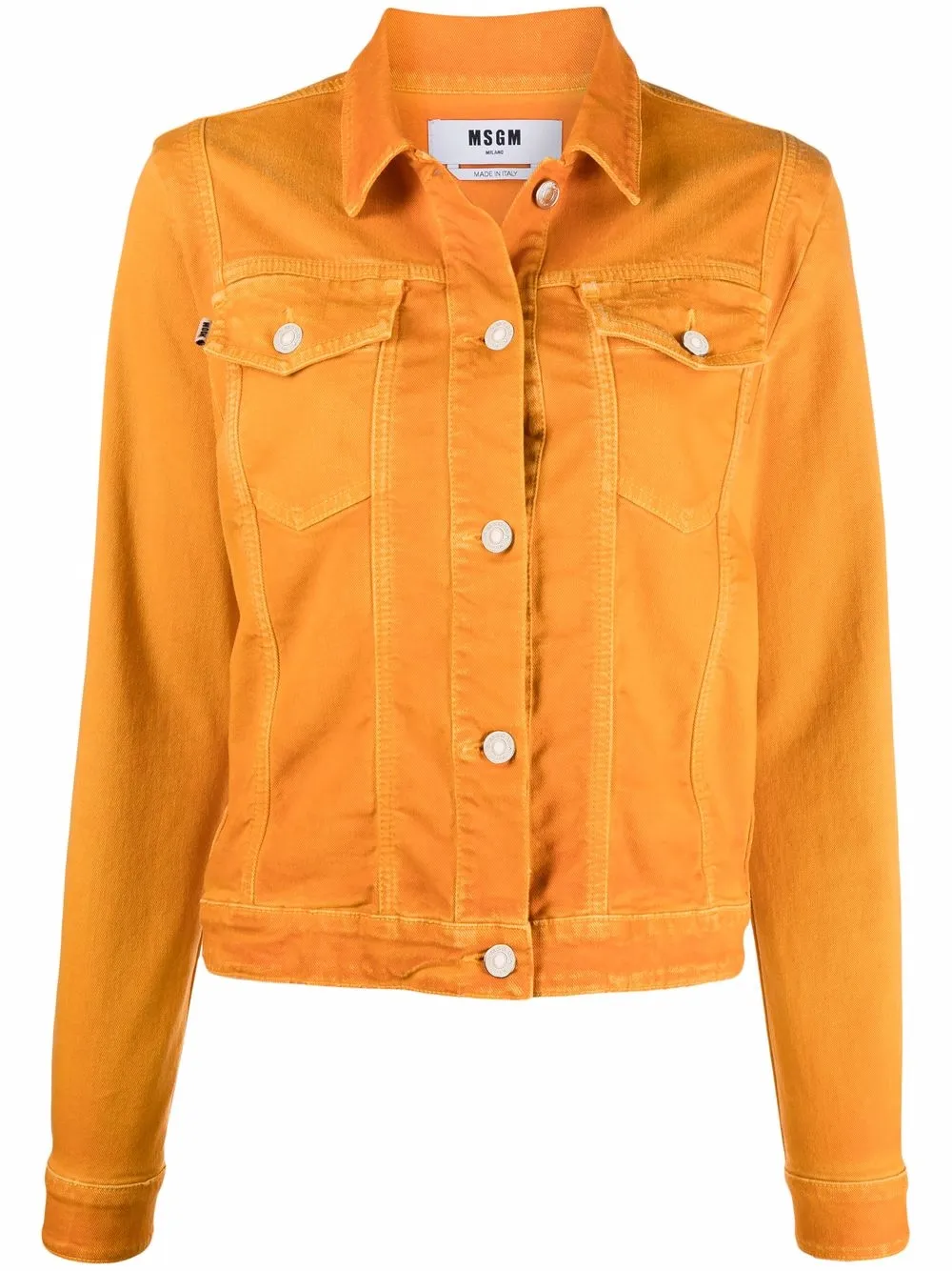 

MSGM flap pockets buttoned denim jacket - Orange