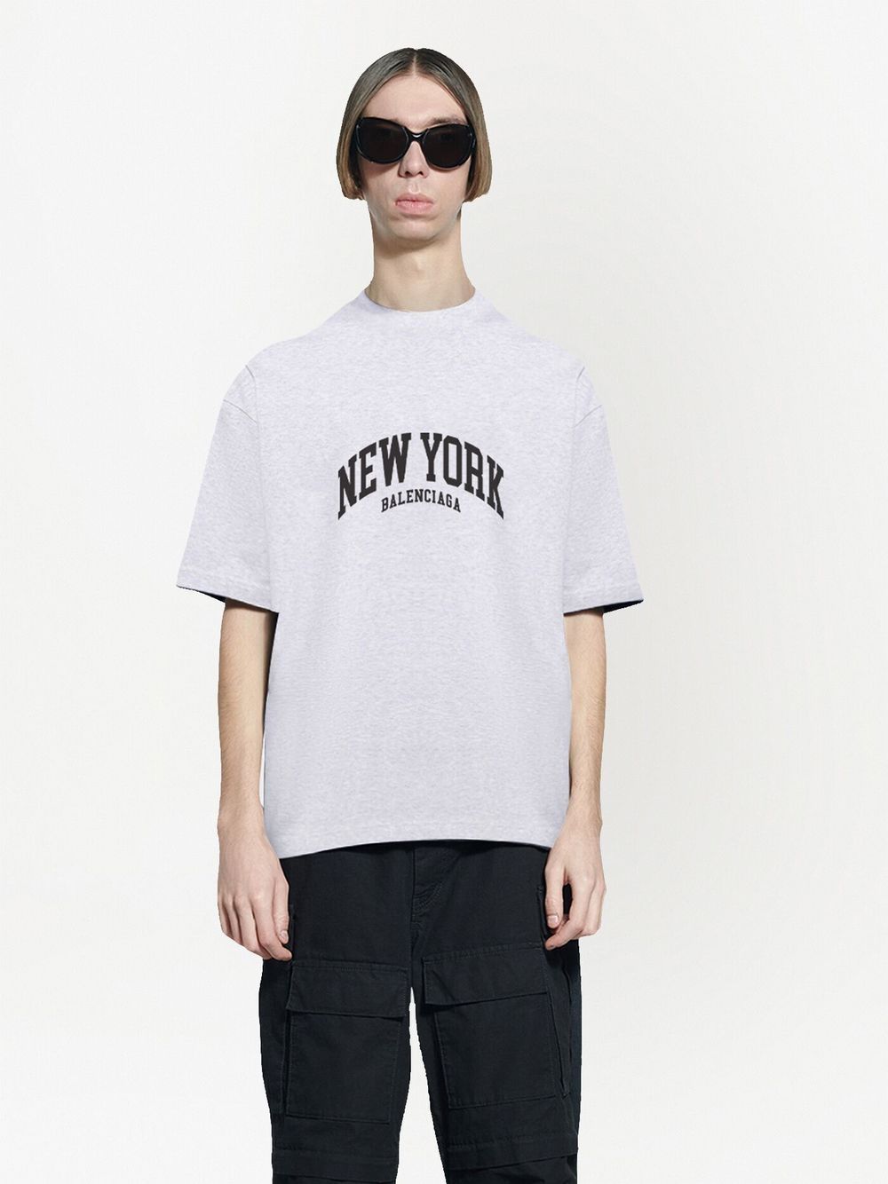 Balenciaga - Cities New York Cotton T-Shirt - Men - Cotton - S - Grey