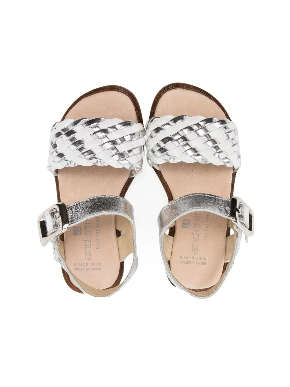 Andanines Kids' Buckle-fastening Open-toe Sandals In White