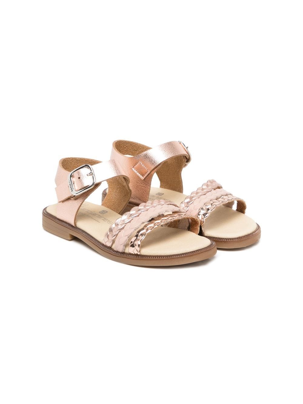 Andanines Kids' Laura Braided-strap Sandals In Pinks