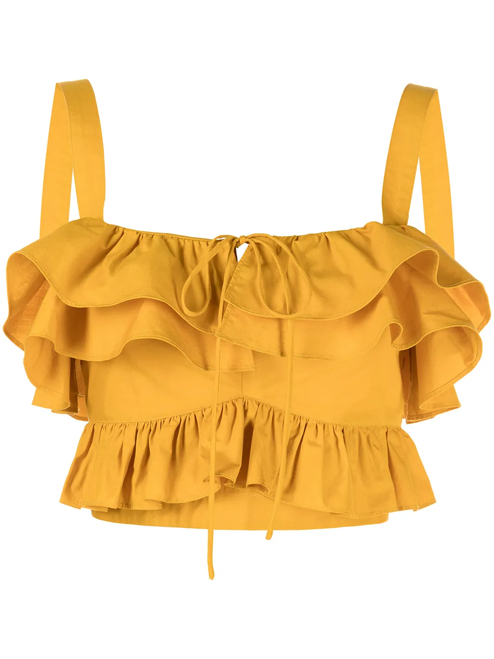 

Jason Wu blusa sin mangas con volantes - Amarillo