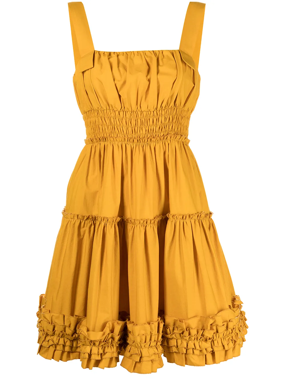 

Jason Wu vestido corto con detalle fruncido - Amarillo