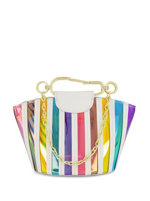 Zac Posen mini Belay rainbow-stripe bucket bag