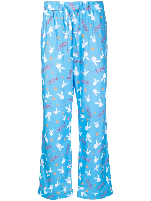 AFB Playboy motif-print Trousers - Farfetch