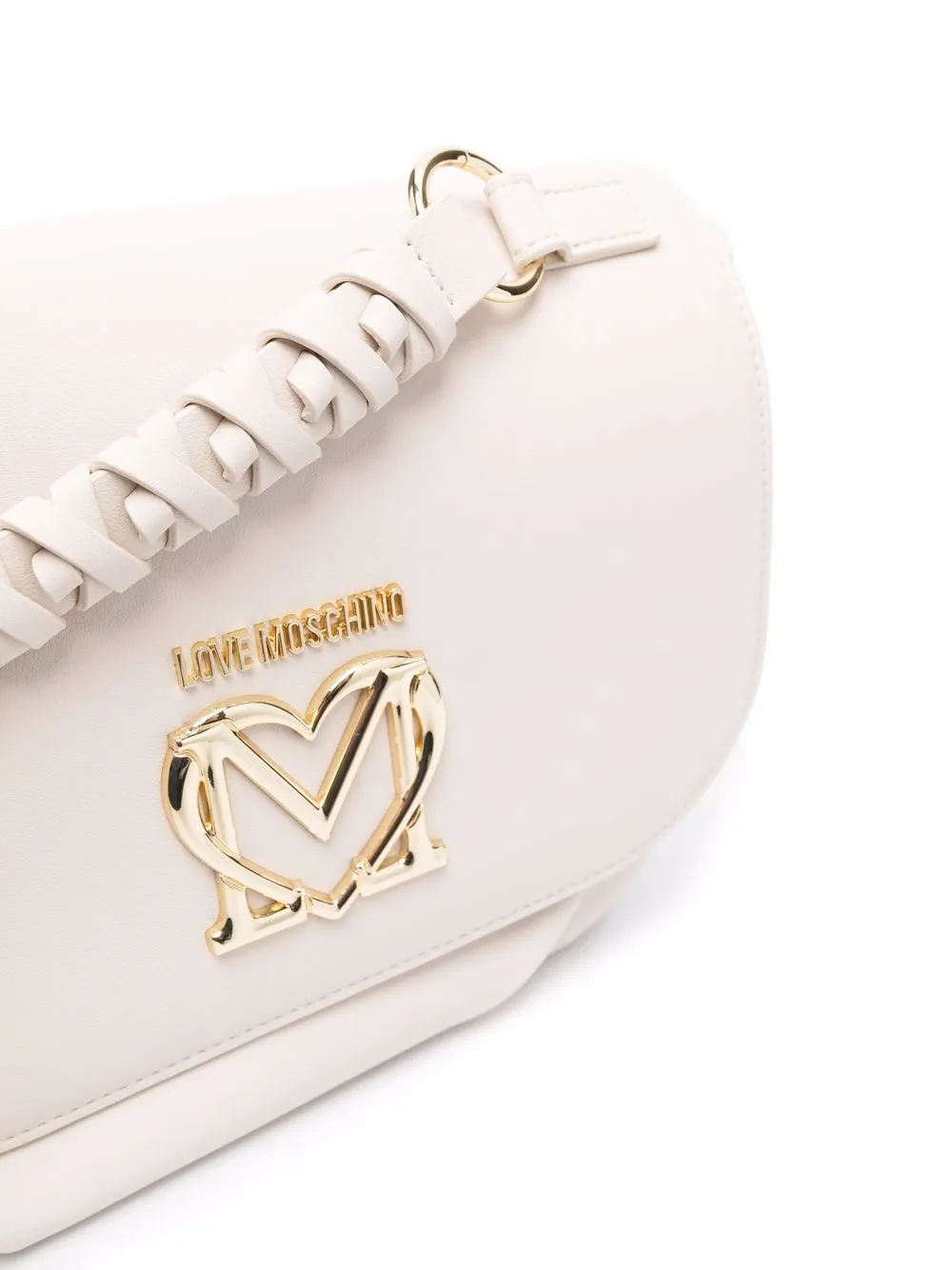 Love Moschino Heart shopper met logoplakkaat Beige