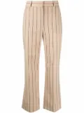 JOSEPH Talia stripe-print tailored trousers - Neutrals