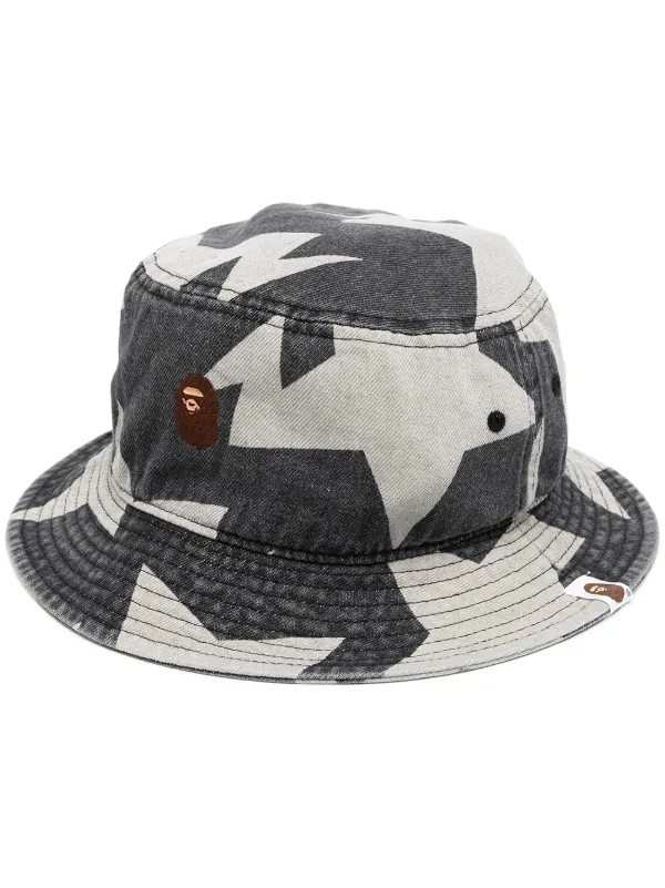 embroidered-logo Denim Bucket Hat 