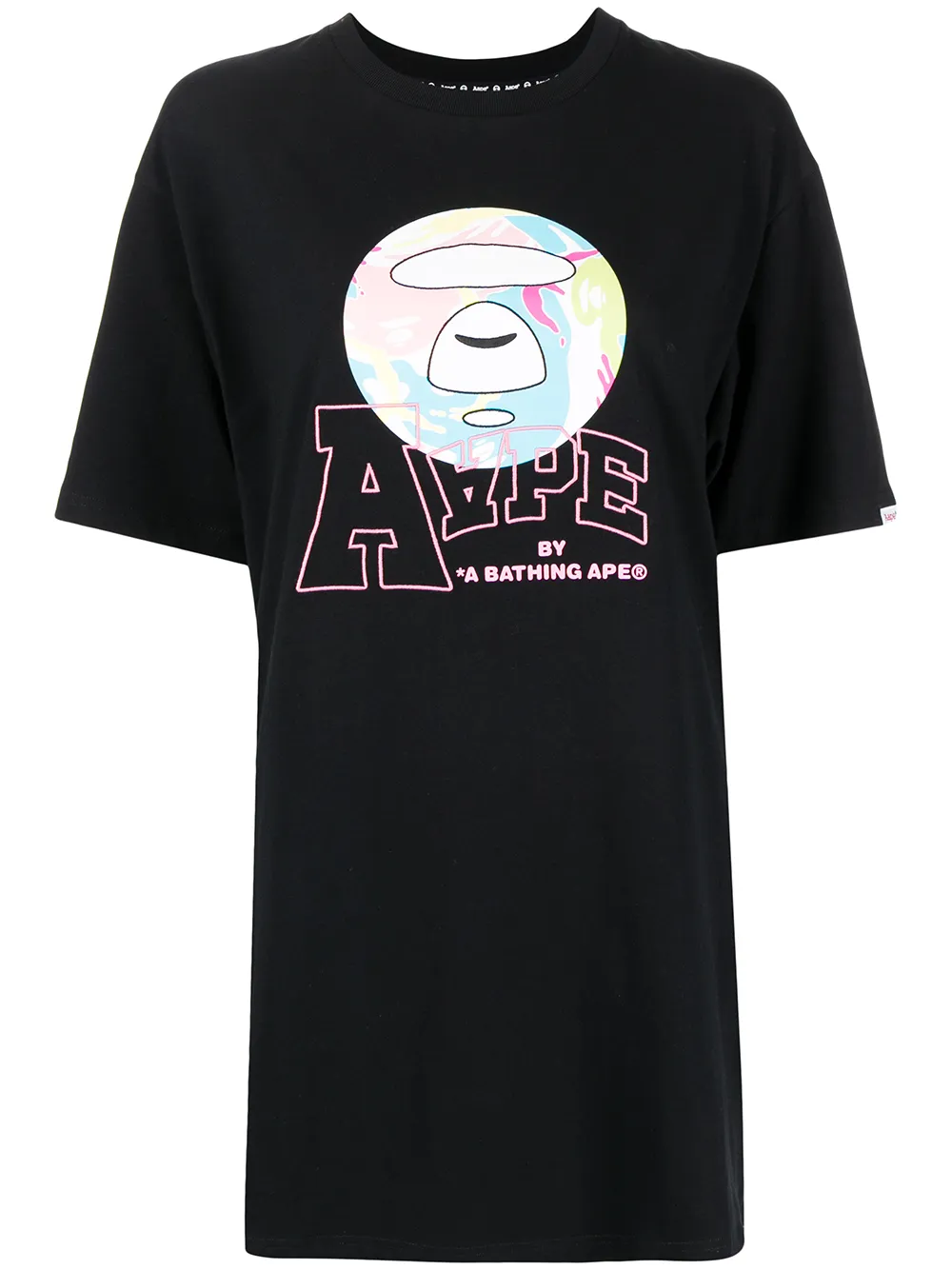 AAPE BY *A BATHING APE® logo-print cotton T-shirt - Black