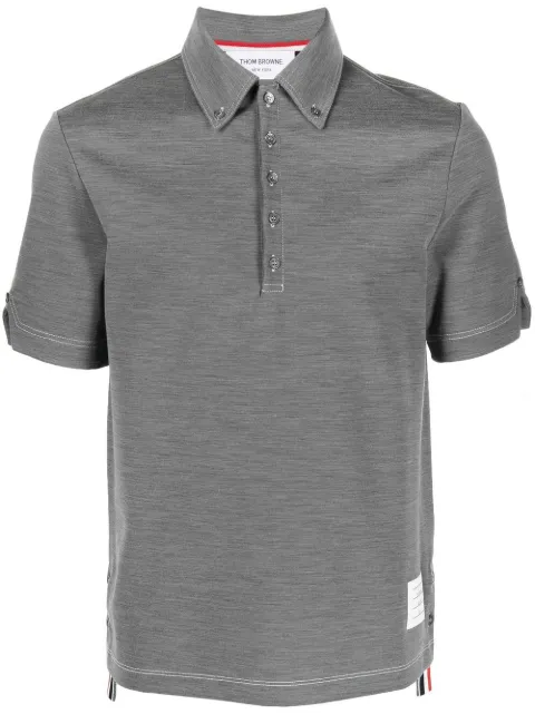 contrast-stitch polo shirt