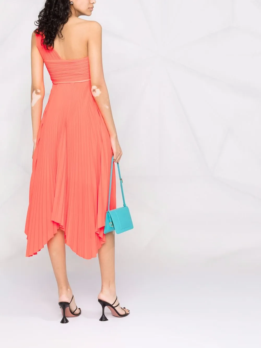 A.L.C. one-shoulder Plisse Dress | Orange | FARFETCH