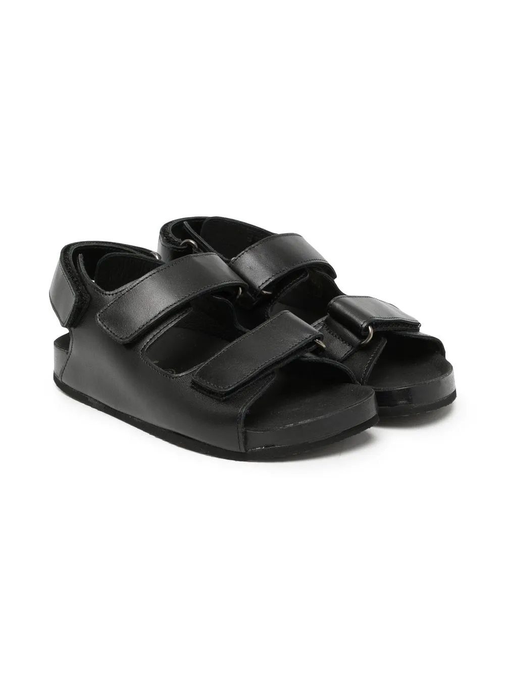 Andanines Kids' Ventosa Touch-strap Sandals In Black