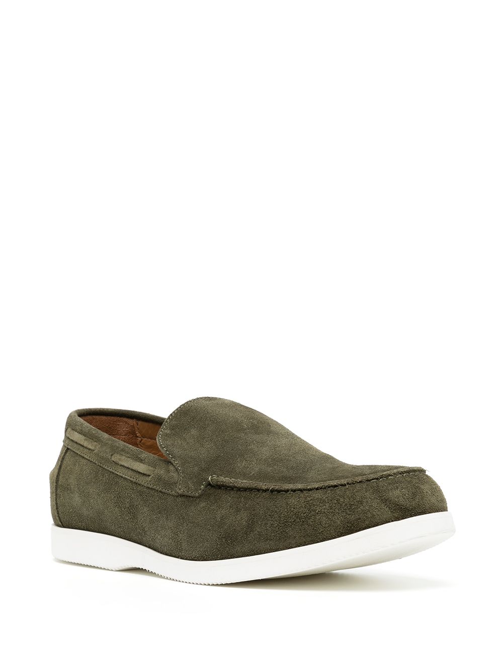 DUKE & DEXTER Scott Caper suède loafers - Groen