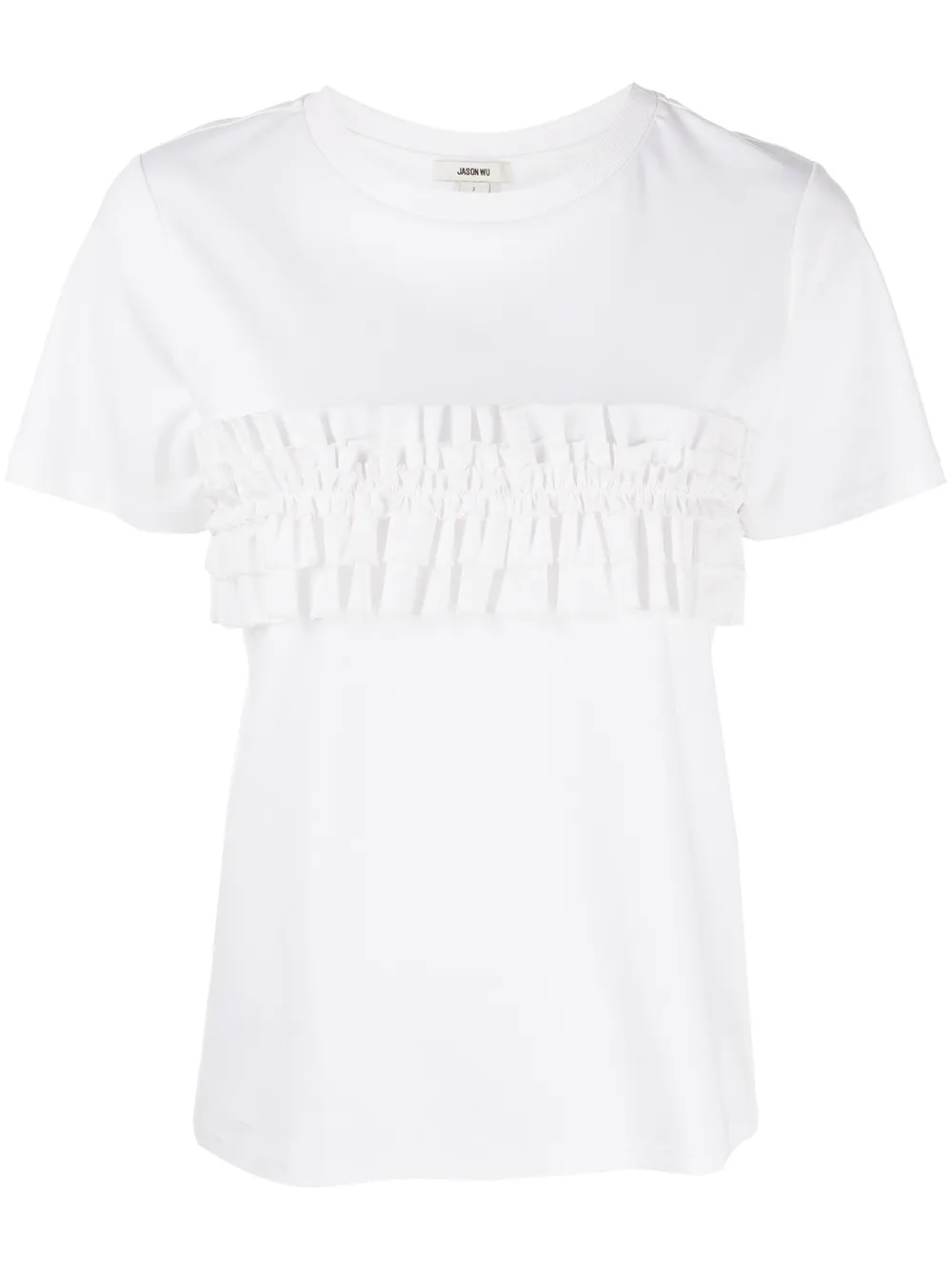 

Jason Wu top tejido con volantes - Blanco