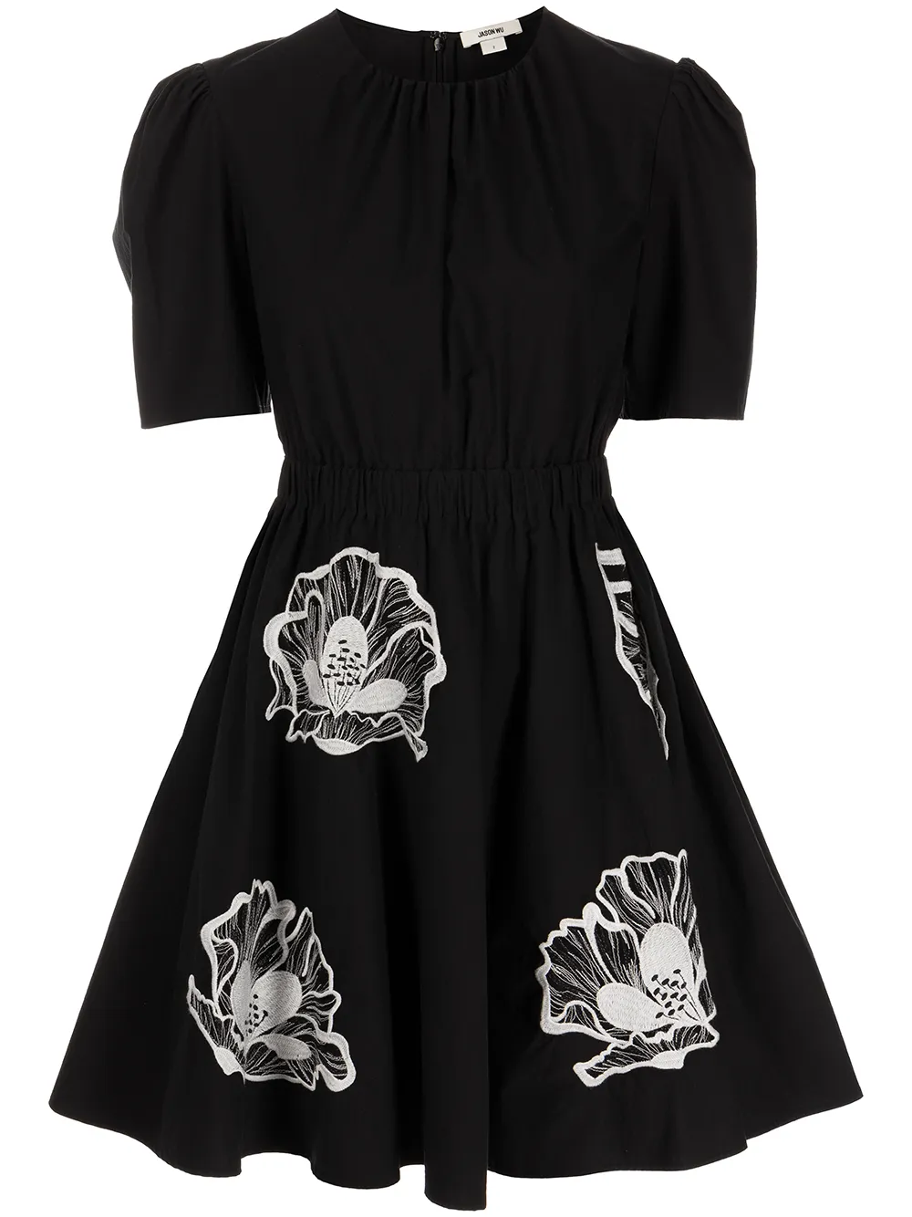 

Jason Wu vestido con detalle floral - Negro