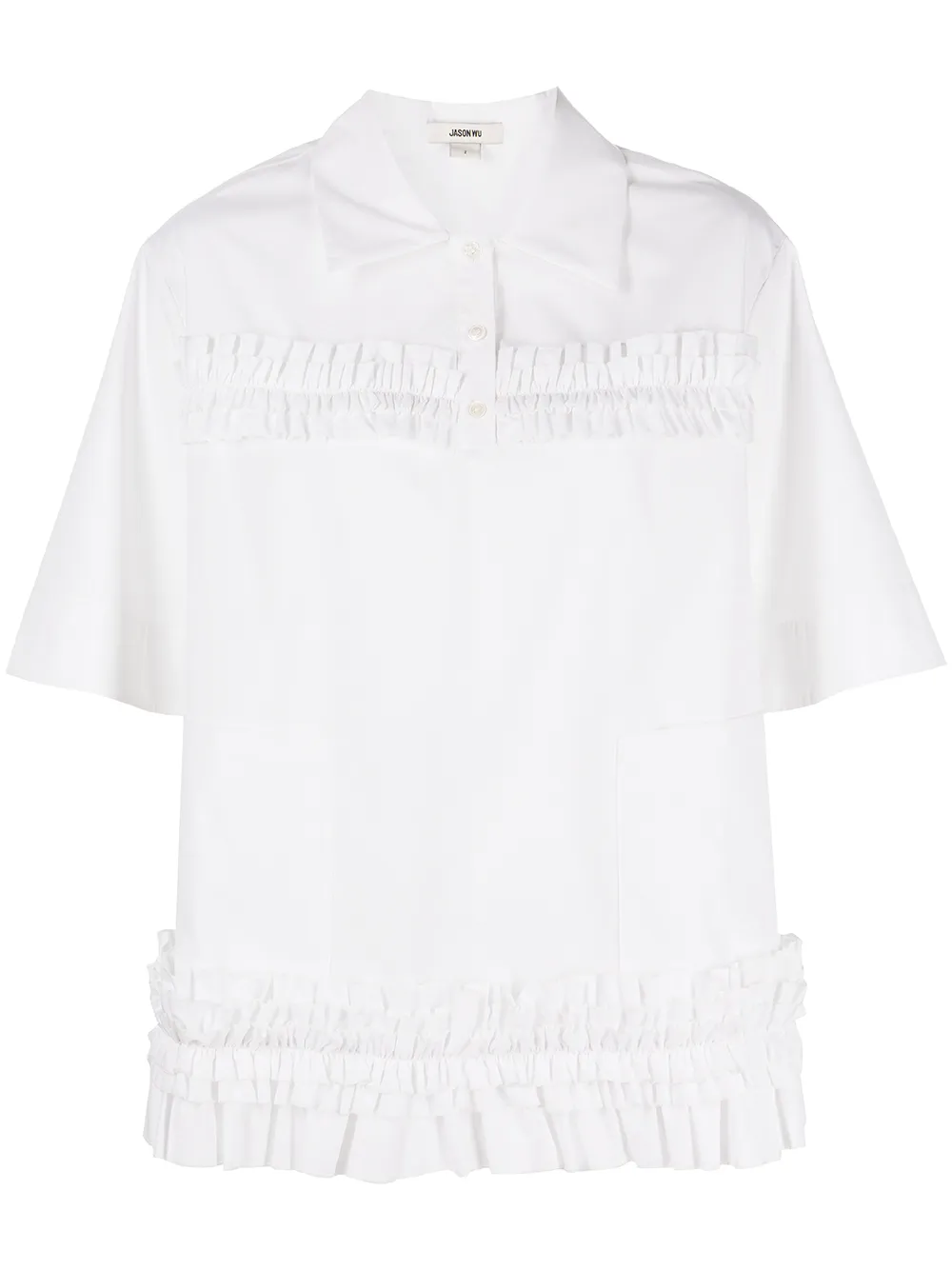 

Jason Wu camisa con volantes - Blanco