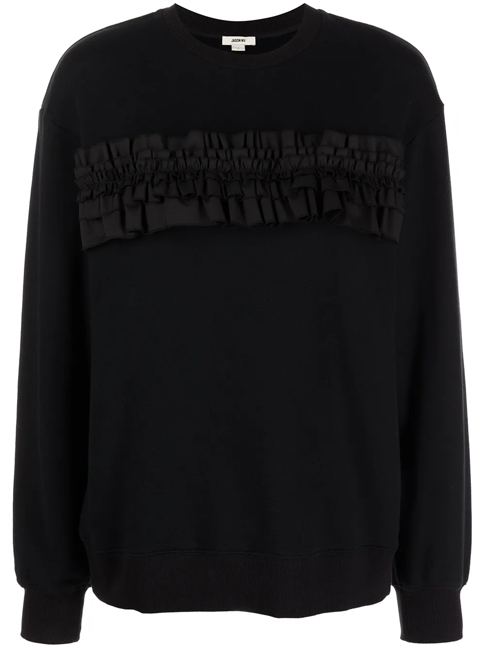 

Jason Wu ruffled-detail long-sleeved jumper - Black