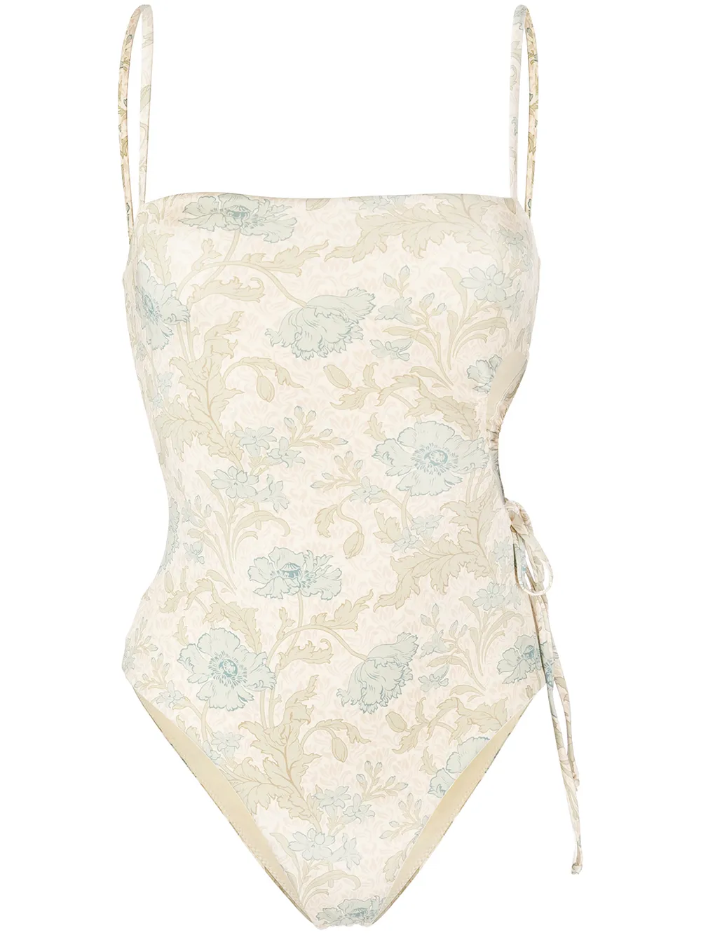 

SIR. Enid floral-print swimsuit - Neutrals