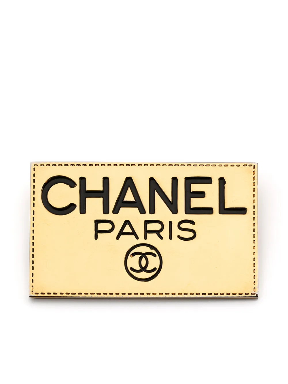 CHANEL Pre-Owned 1993 Logo Brooch - Farfetch