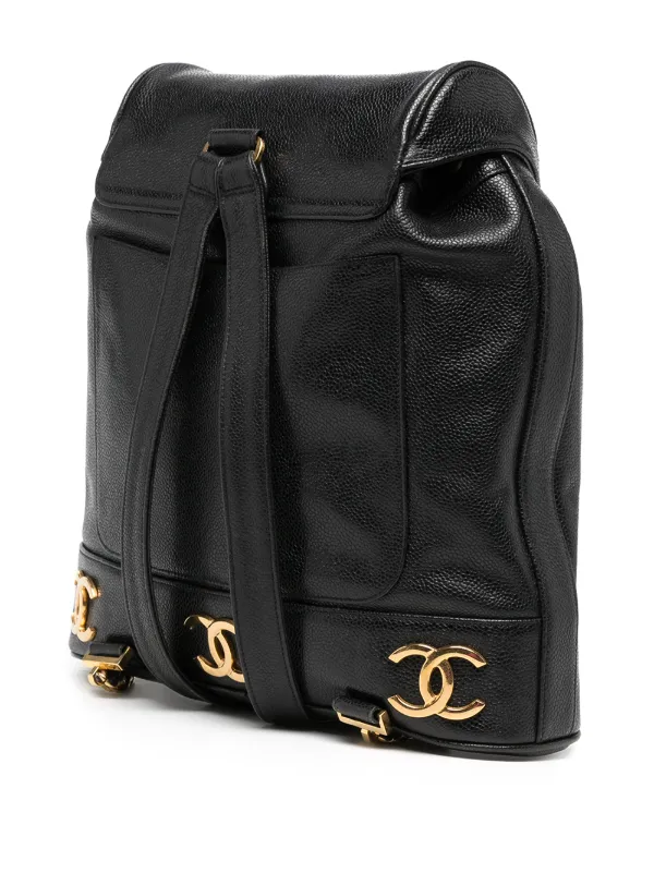CHANEL Pre-Owned 1992 トリプル ココマーク フラップ バックパック