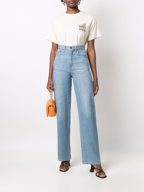 levis high waist wide leg jeans