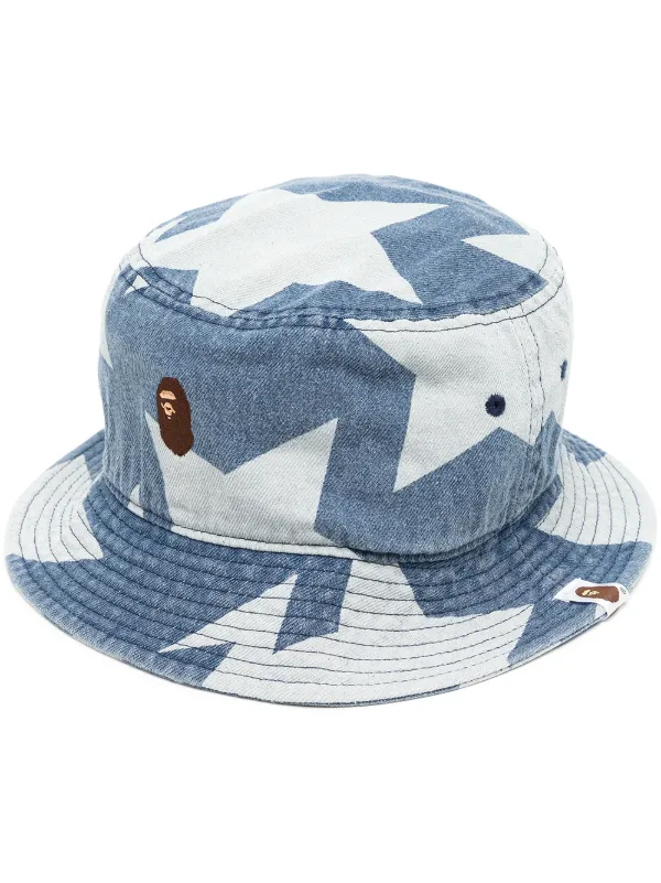 embroidered-logo Denim Bucket Hat 